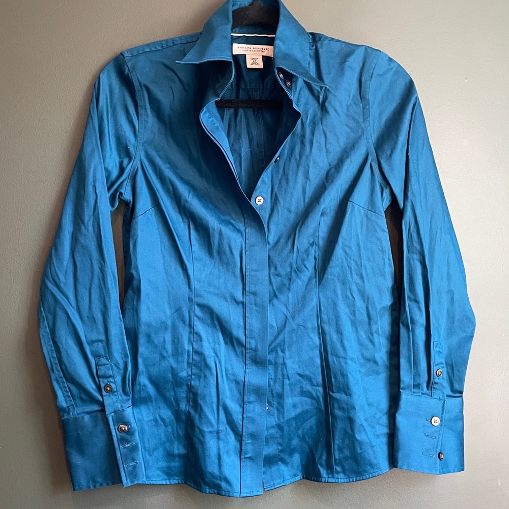 Banana Republic Teal Dress Shirt